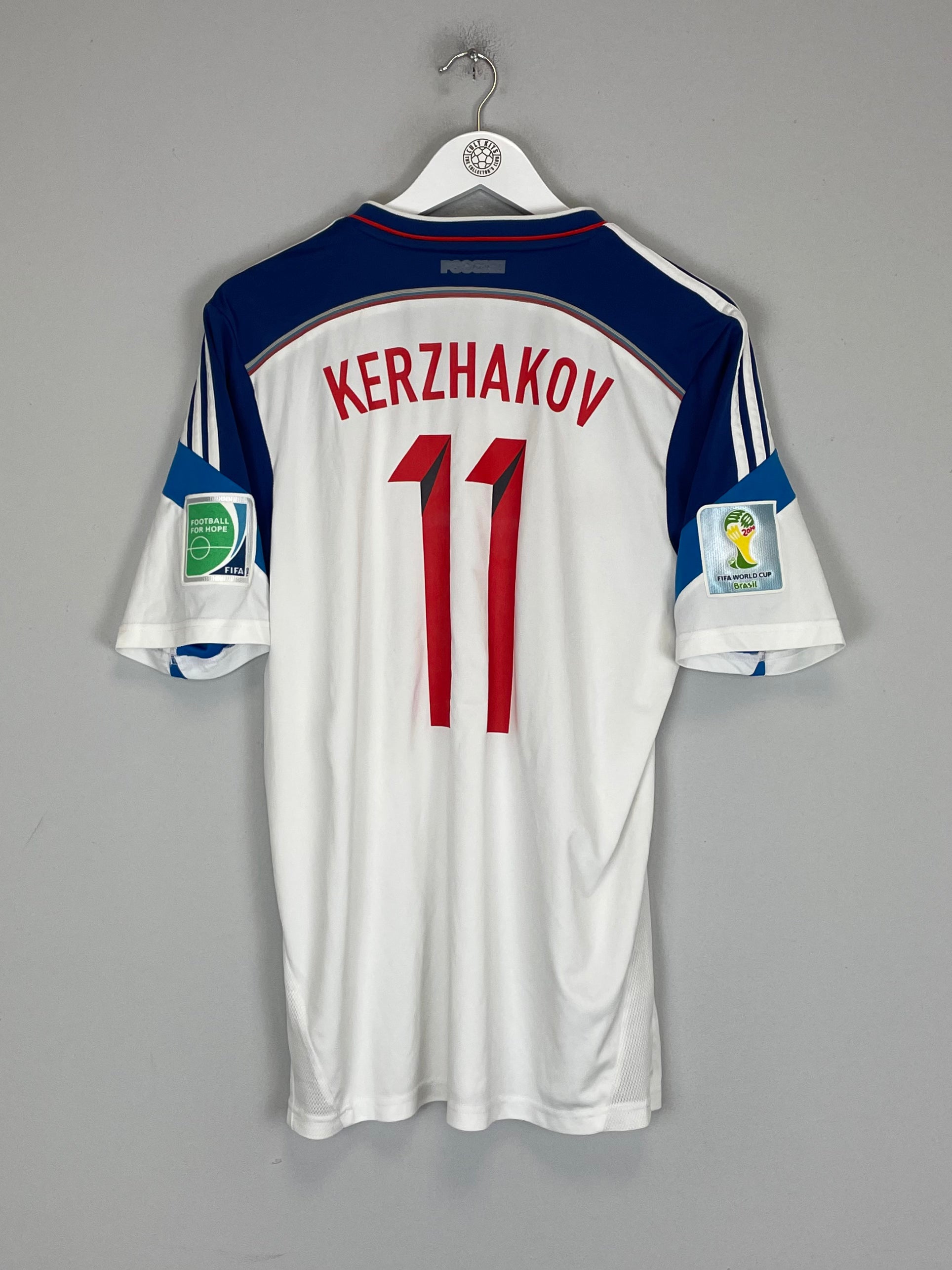 Shop 2014/15 RUSSIA KERZHAKOV #11 AWAY SHIRT (M) ADIDAS, classic football shirts, vintage football shirts & retro soccer jerseys at Cult Kits