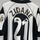 Shop 1997/98 JUVENTUS ZIDANE #21 HOME SHIRT (XL) KAPPA, classic football shirts, vintage football shirts & retro soccer jerseys at Cult Kits
