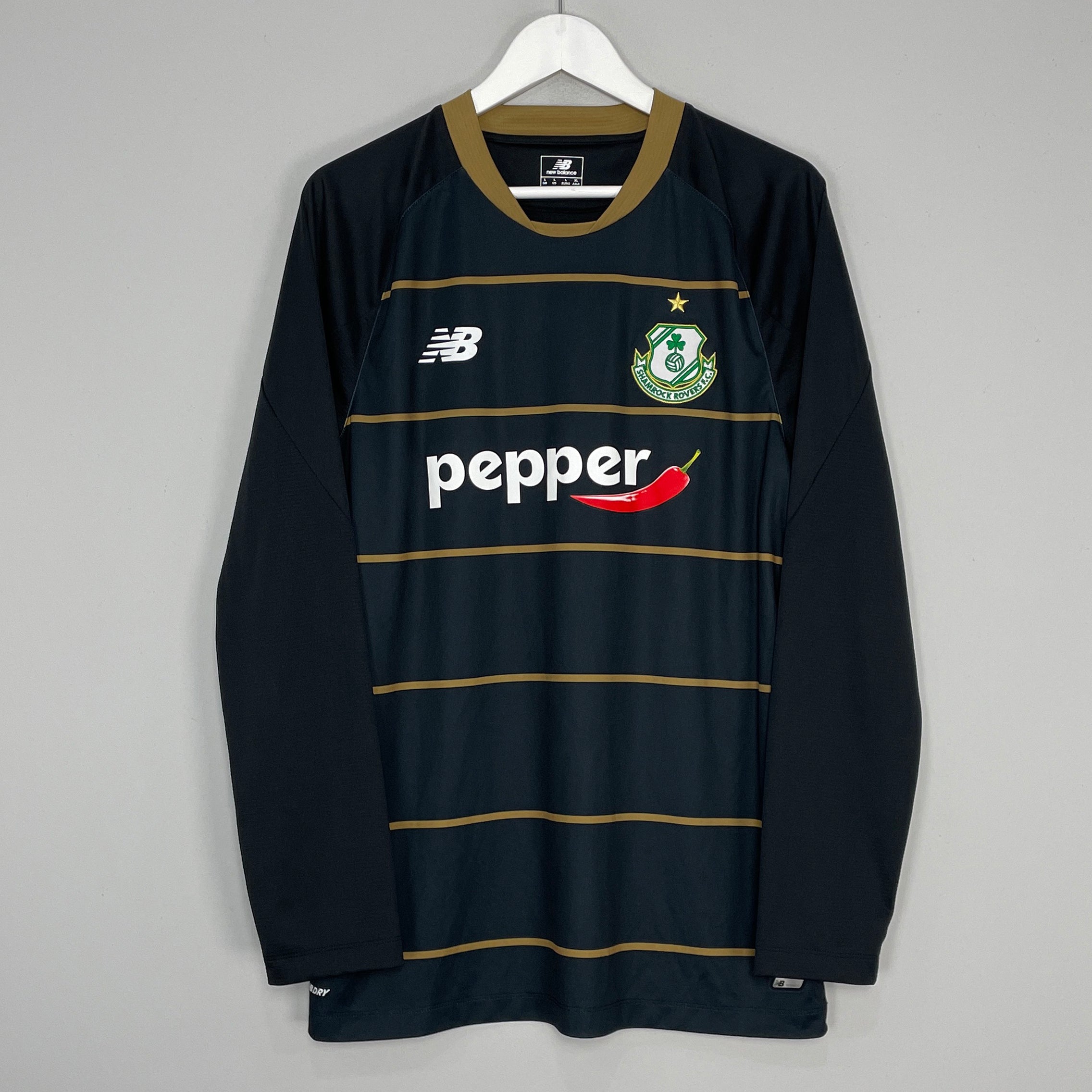 Shop 2016/17 SHAMROCK ROVERS L/S AWAY SHIRT (L) NEW BALANCE, classic football shirts, vintage football shirts & retro soccer jerseys at Cult Kits