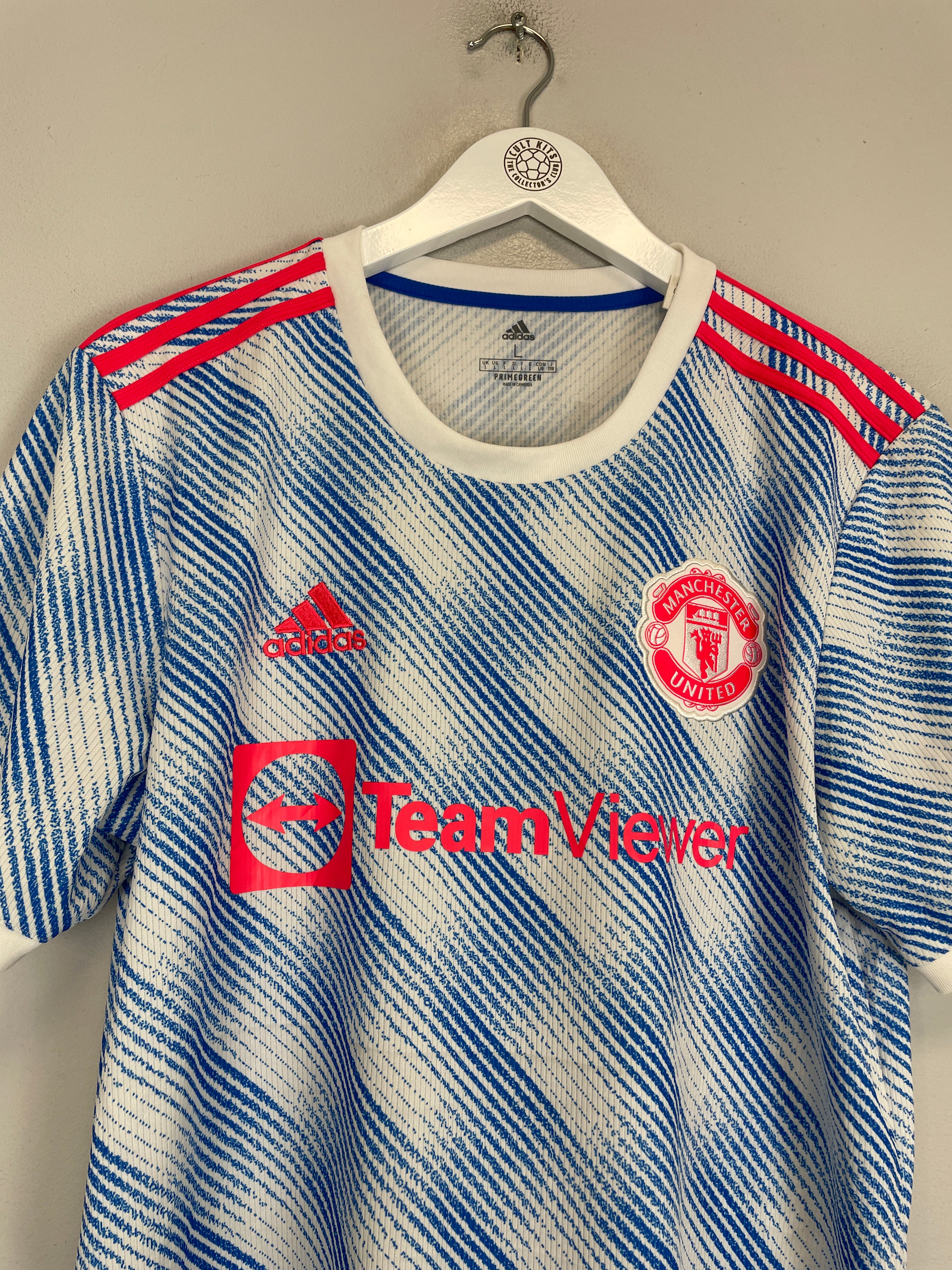 Shop 2021/22 MANCHESTER UNITED RONALDO #7 AWAY SHIRT (L) ADIDAS, classic football shirts, vintage football shirts & retro soccer jerseys at Cult Kits