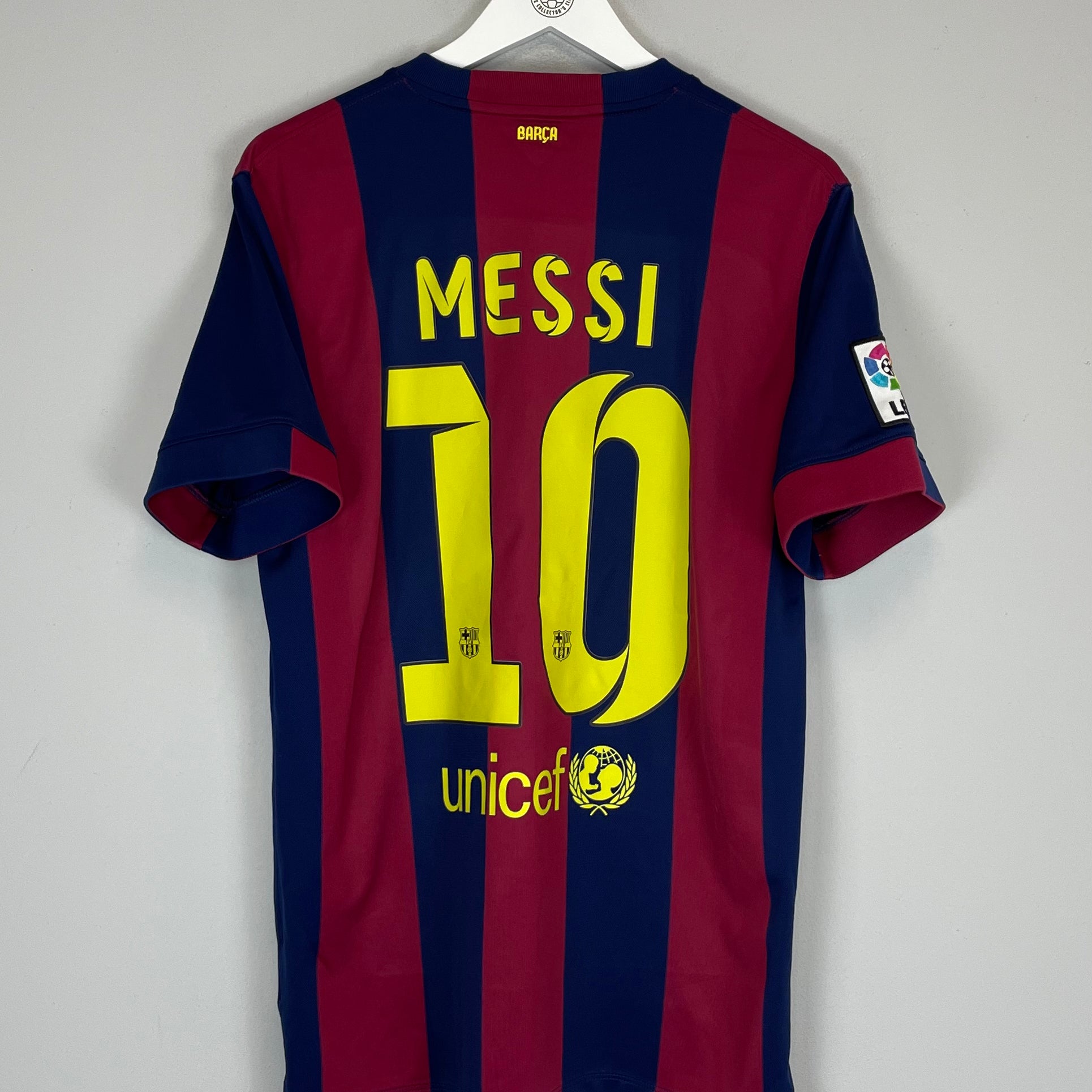 Shop 2014/15 BARCELONA MESSI #10 HOME SHIRT (L) NIKE, classic football shirts, vintage football shirts & retro soccer jerseys at Cult Kits