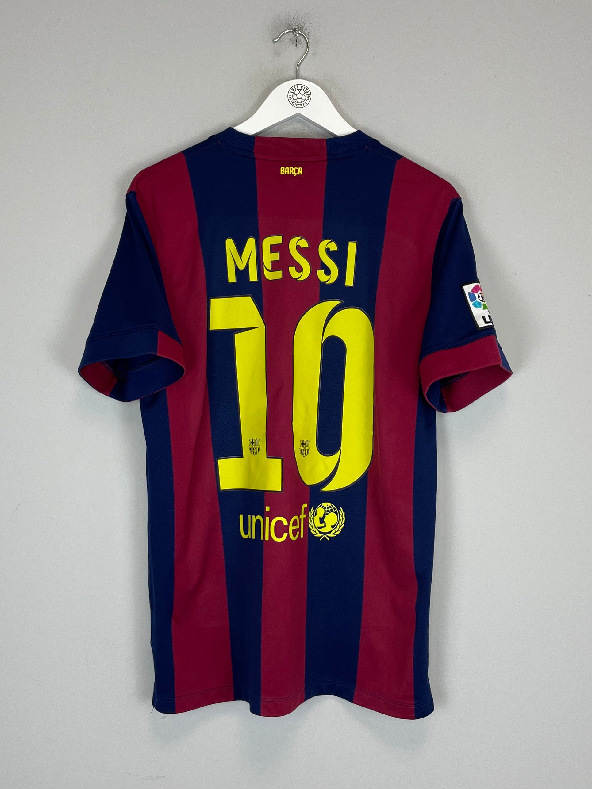 Shop 2014/15 BARCELONA MESSI #10 HOME SHIRT (L) NIKE, classic football shirts, vintage football shirts & retro soccer jerseys at Cult Kits