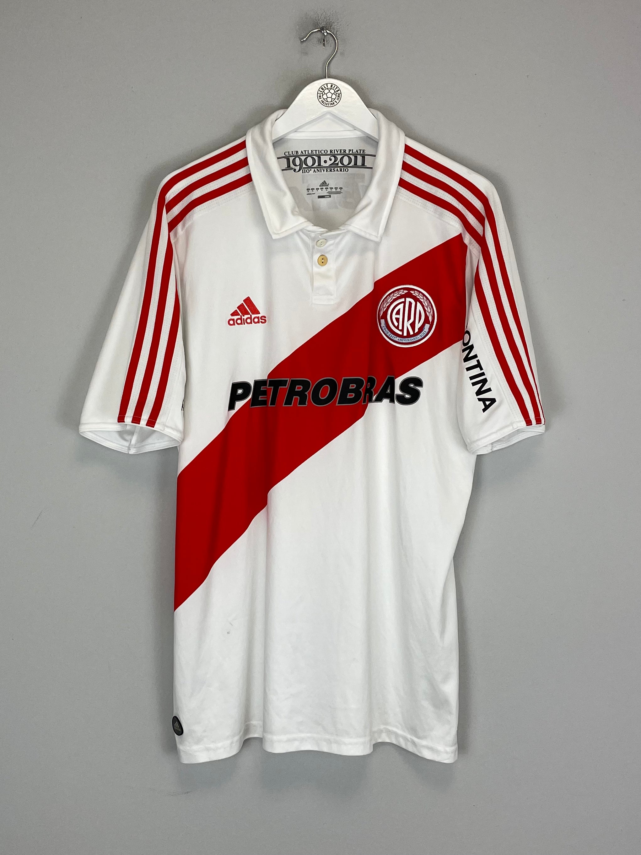 Shop 2011/12 RIVER PLATE *110 YEARS* HOME SHIRT (XL) ADIDAS, classic football shirts, vintage football shirts & retro soccer jerseys at Cult Kits