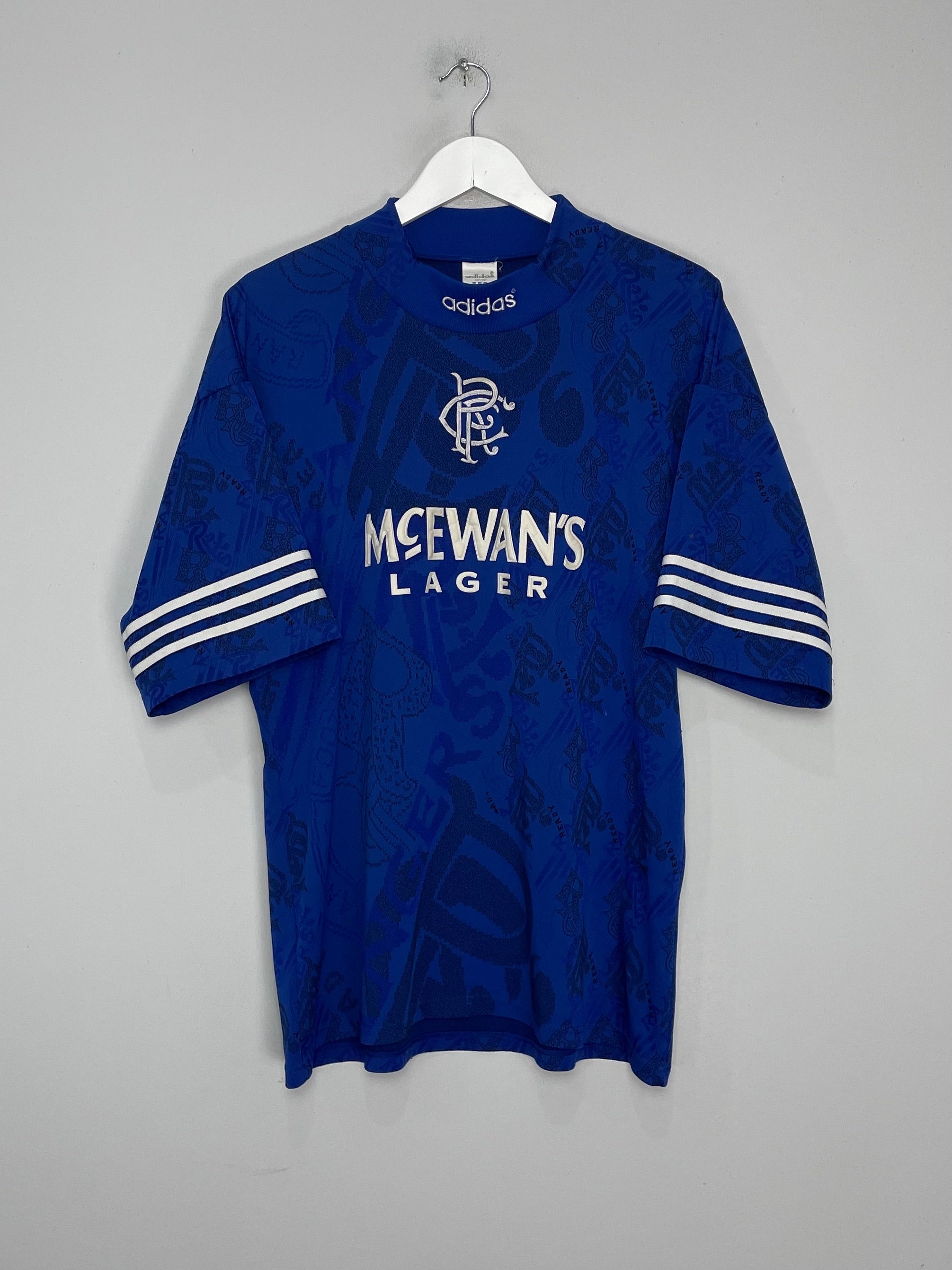 Shop 1994/96 RANGERS GASCOIGNE #8 HOME SHIRT (XL) ADIDAS, classic football shirts, vintage football shirts & retro soccer jerseys at Cult Kits