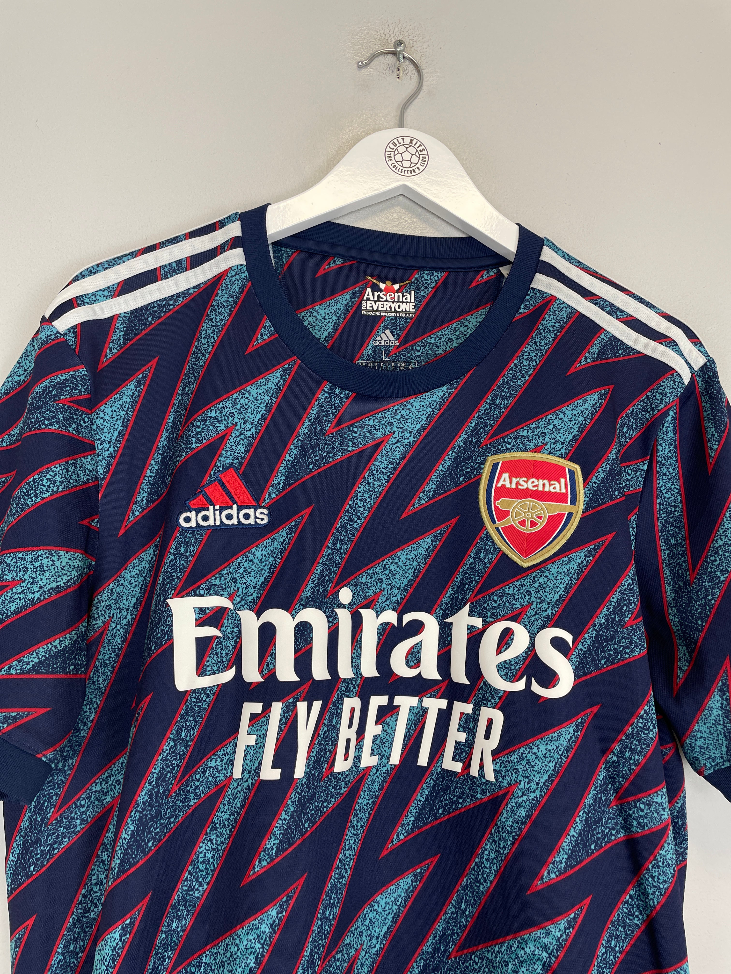Shop 2021/22 ARSENAL THIRD SHIRT (L) ADIDAS, classic football shirts, vintage football shirts & retro soccer jerseys at Cult Kits