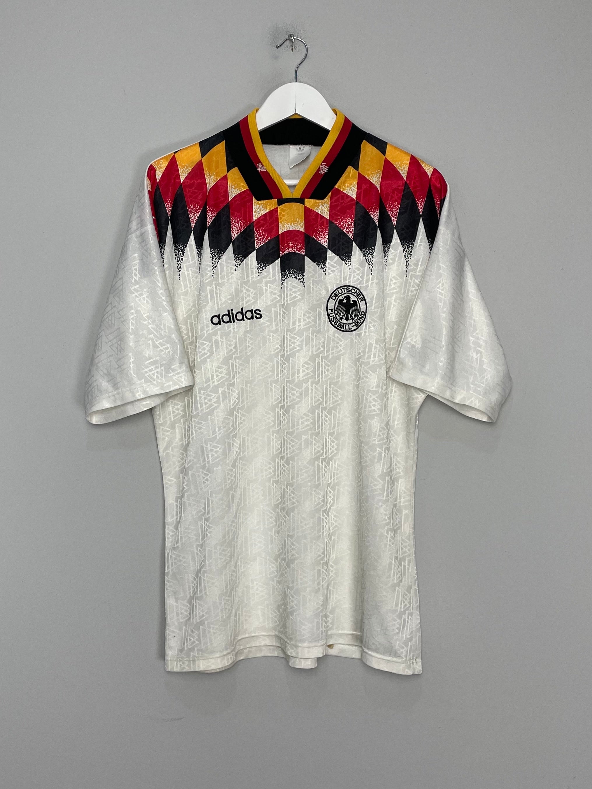 Shop 1994/96 GERMANY HOME SHIRT (L) ADIDAS, classic football shirts, vintage football shirts & retro soccer jerseys at Cult Kits