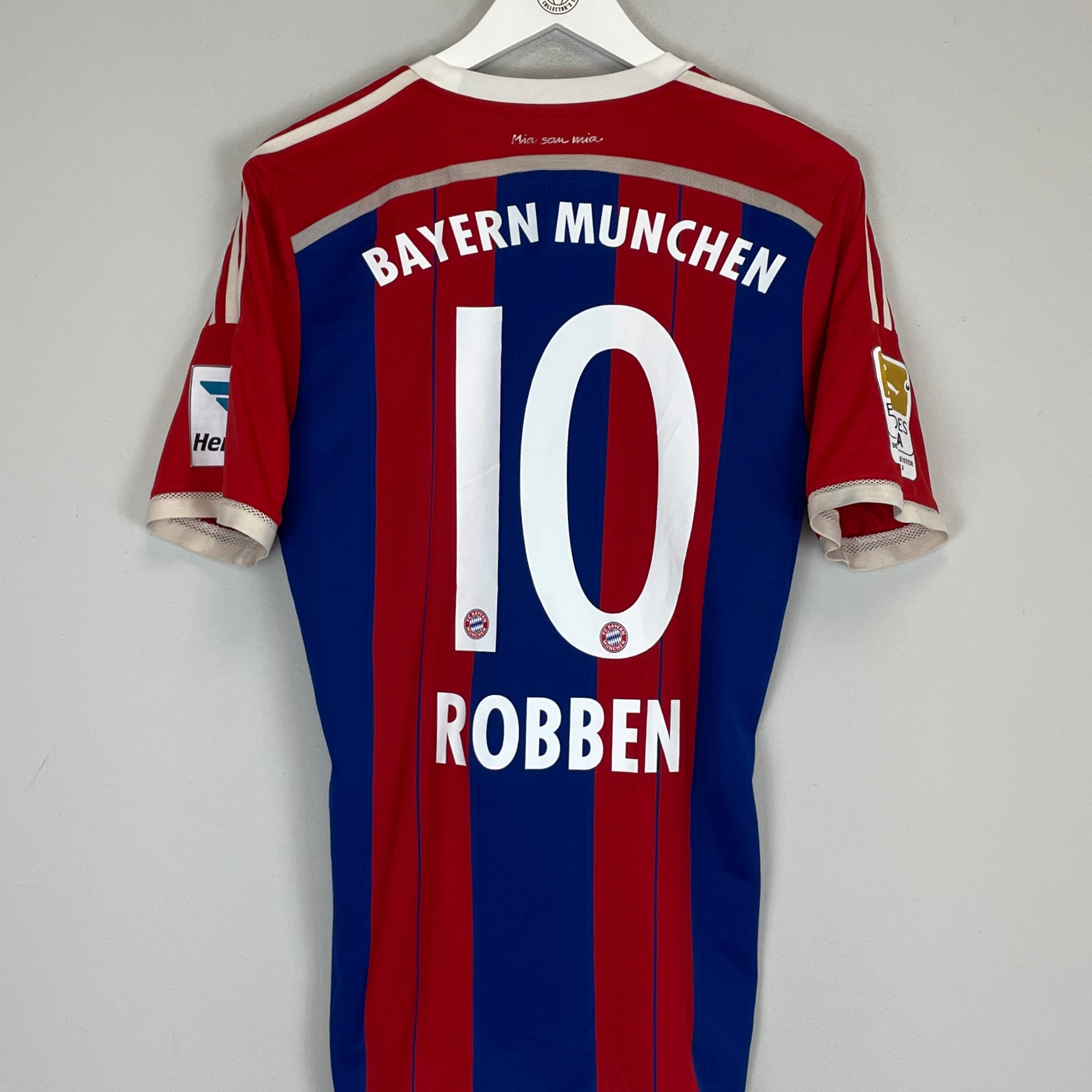 Shop 2014/15 BAYERN MUNICH ROBBEN #10 *PLAYER ISSUE* HOME SHIRT (L) ADIDAS, classic football shirts, vintage football shirts & retro soccer jerseys at Cult Kits