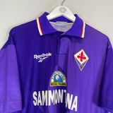 Shop 1996/97 FIORENTINA BATISTUTA #9 HOME SHIRT (XL) REEBOK, classic football shirts, vintage football shirts & retro soccer jerseys at Cult Kits