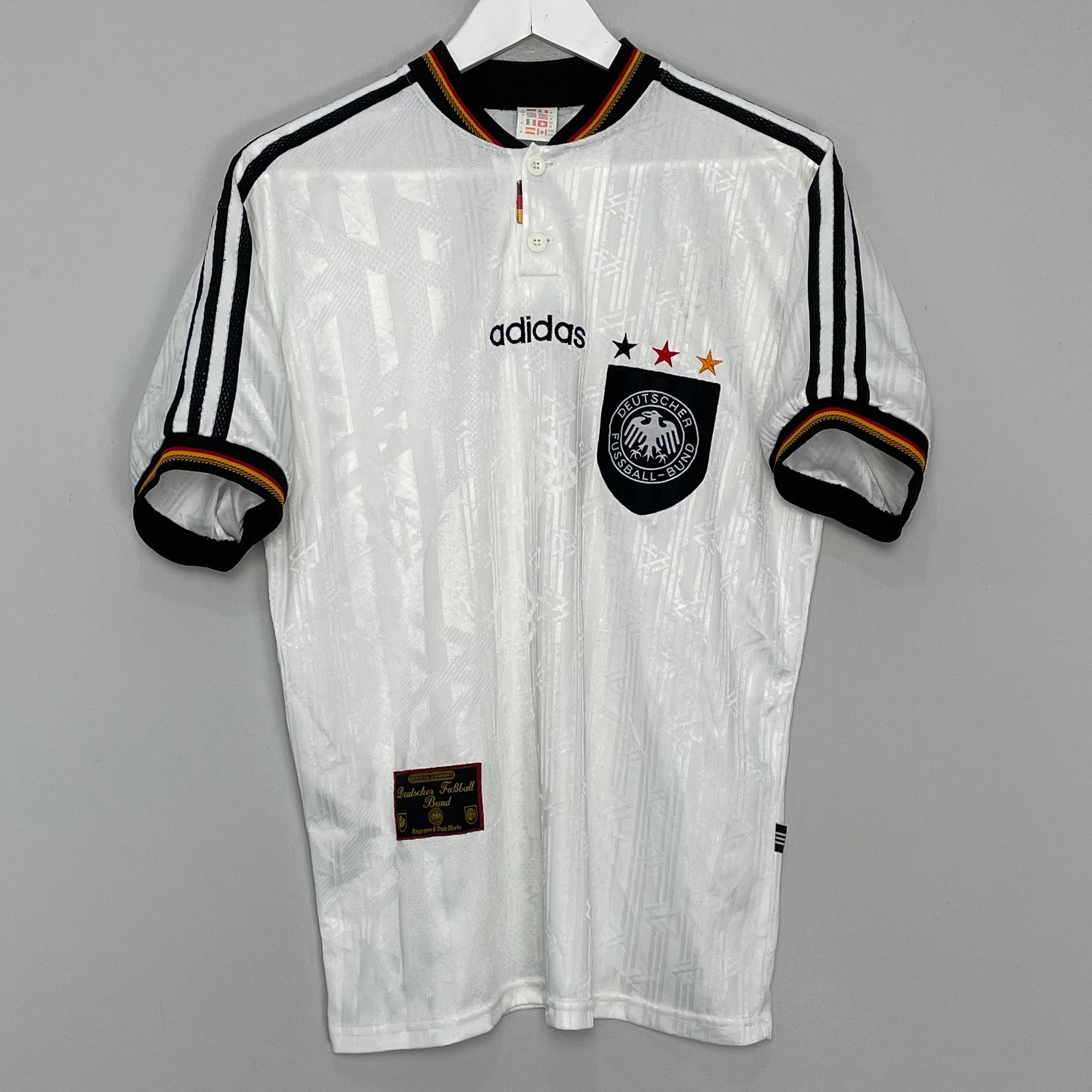 Shop 1996/98 GERMANY HOME SHIRT (M) ADIDAS, classic football shirts, vintage football shirts & retro soccer jerseys at Cult Kits