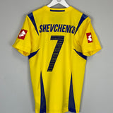 2006/08 UKRAINE SHEVCHENKO #7 HOME SHIRT (M) LOTTO