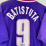 Shop 1996/97 FIORENTINA BATISTUTA #9 HOME SHIRT (XL) REEBOK, classic football shirts, vintage football shirts & retro soccer jerseys at Cult Kits
