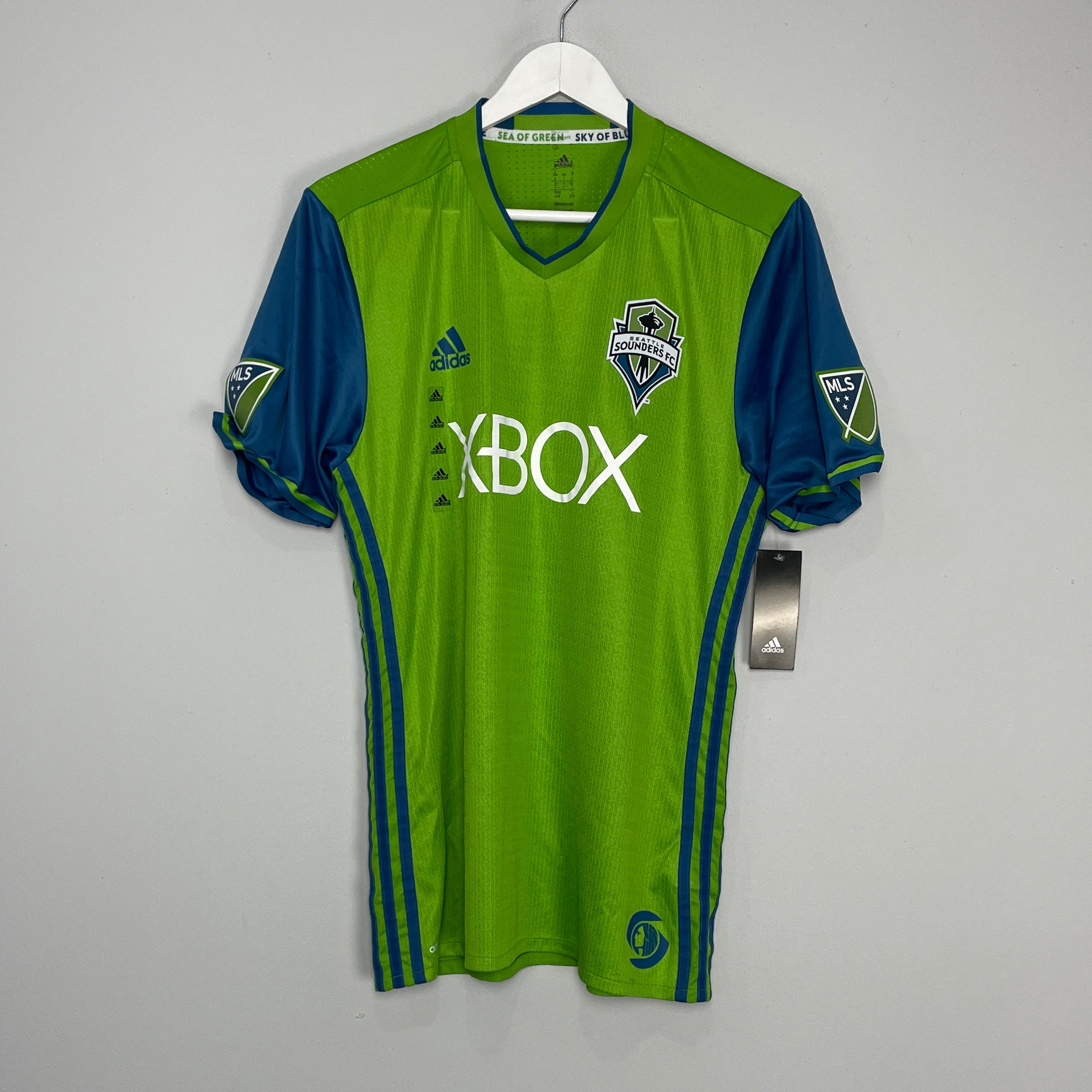 Shop 2016/17 SEATTLE SOUNDERS *PLAYER ISSUE* BNWT HOME SHIRT (L) ADIDAS, classic football shirts, vintage football shirts & retro soccer jerseys at Cult Kits