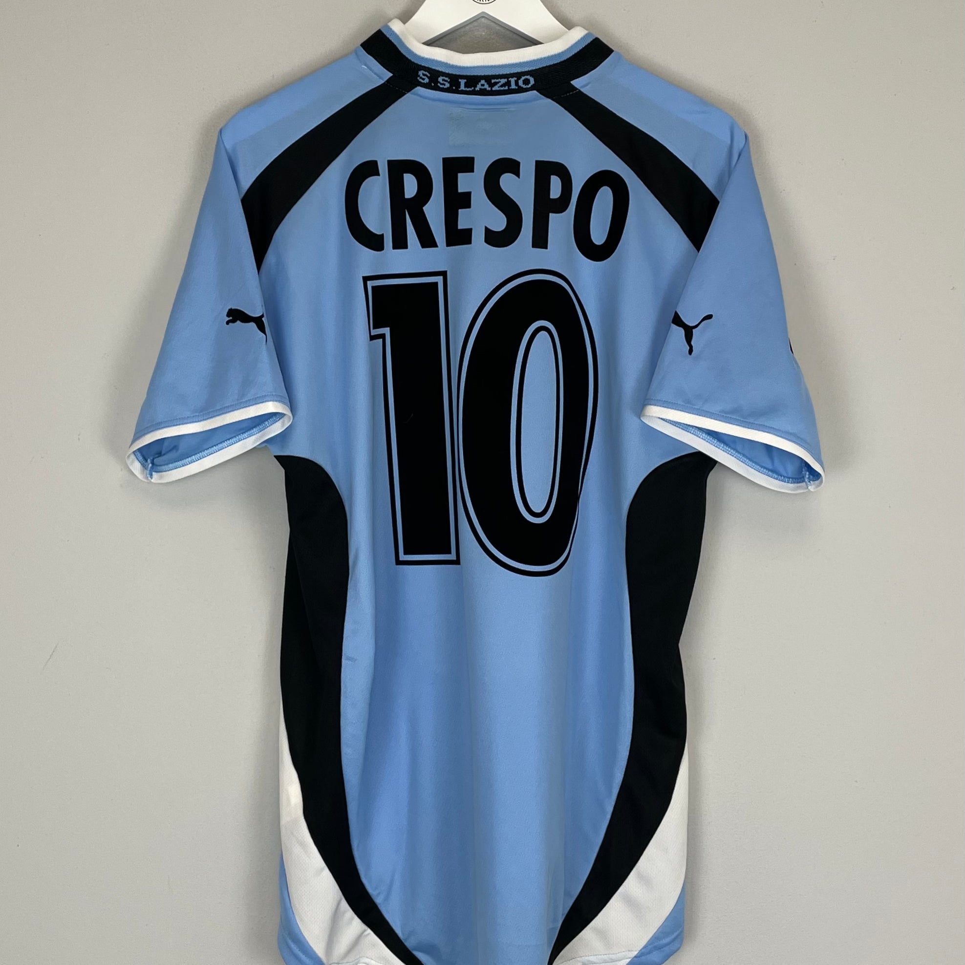 Shop 1999/00 LAZIO CRESPO #10 HOME SHIRT (M) PUMA, classic football shirts, vintage football shirts & retro soccer jerseys at Cult Kits
