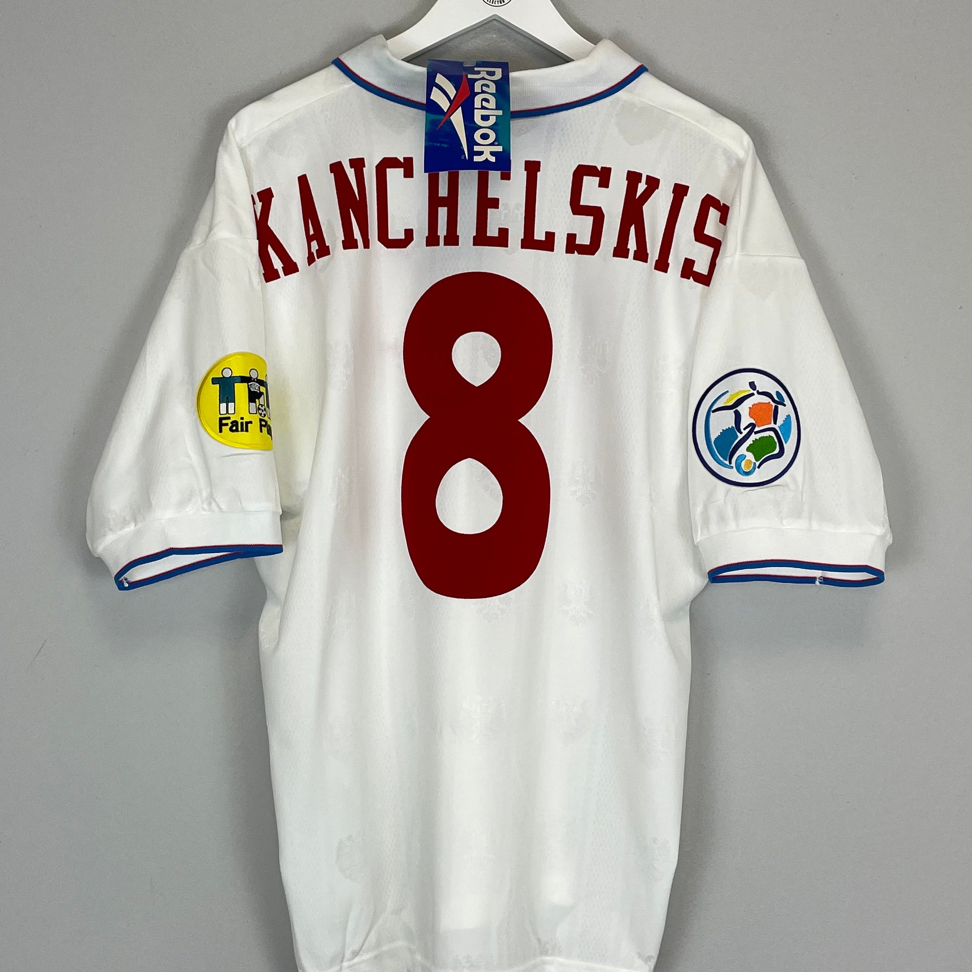 Shop 1996/98 RUSSIA KANCHELSKIS #8 *BNWT* HOME SHIRT (L) REEBOK, classic football shirts, vintage football shirts & retro soccer jerseys at Cult Kits