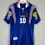Shop 1996/98 FRANCE ZIDANE #10 *MINT* HOME SHIRT (L) ADIDAS, classic football shirts, vintage football shirts & retro soccer jerseys at Cult Kits