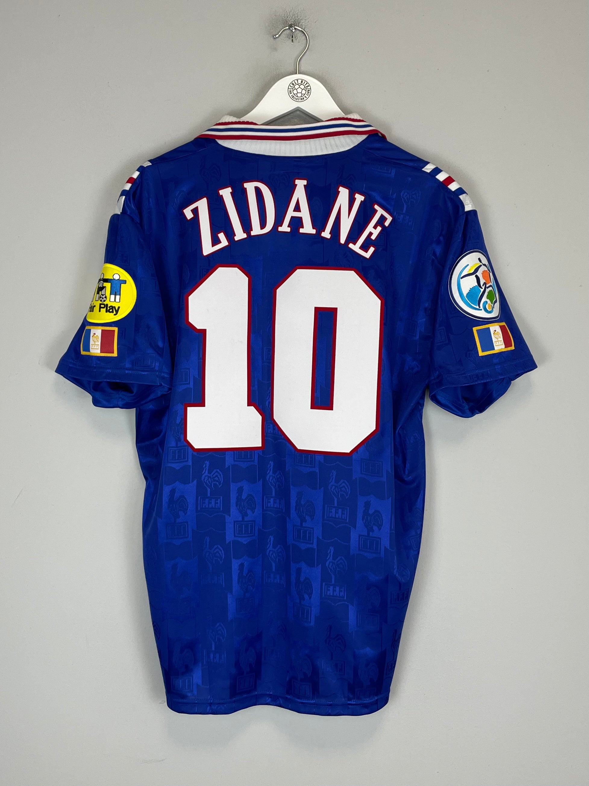Shop 1996/98 FRANCE ZIDANE #10 *MINT* HOME SHIRT (L) ADIDAS, classic football shirts, vintage football shirts & retro soccer jerseys at Cult Kits