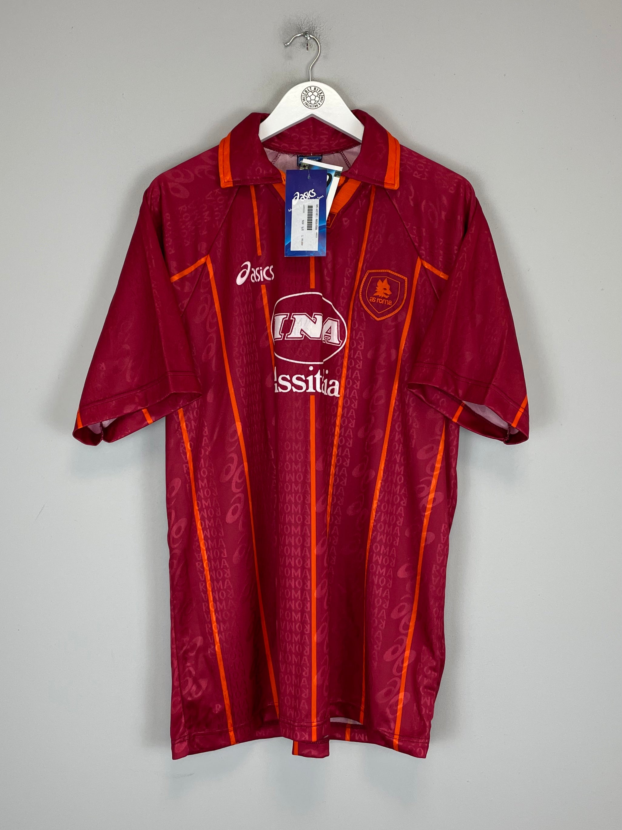 Shop 1996/97 ROMA TOTTI #17 *BNWT* HOME SHIRT (XL) ASICS, classic football shirts, vintage football shirts & retro soccer jerseys at Cult Kits