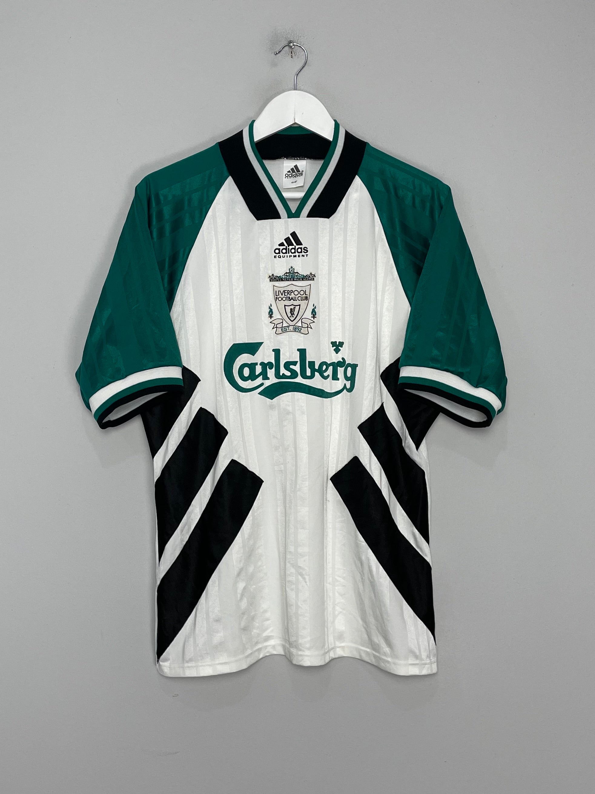 Shop 1993/95 LIVERPOOL AWAY SHIRT (M) ADIDAS, classic football shirts, vintage football shirts & retro soccer jerseys at Cult Kits