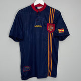 Shop 1996/98 SPAIN AWAY SHIRT (L) ADIDAS, classic football shirts, vintage football shirts & retro soccer jerseys at Cult Kits