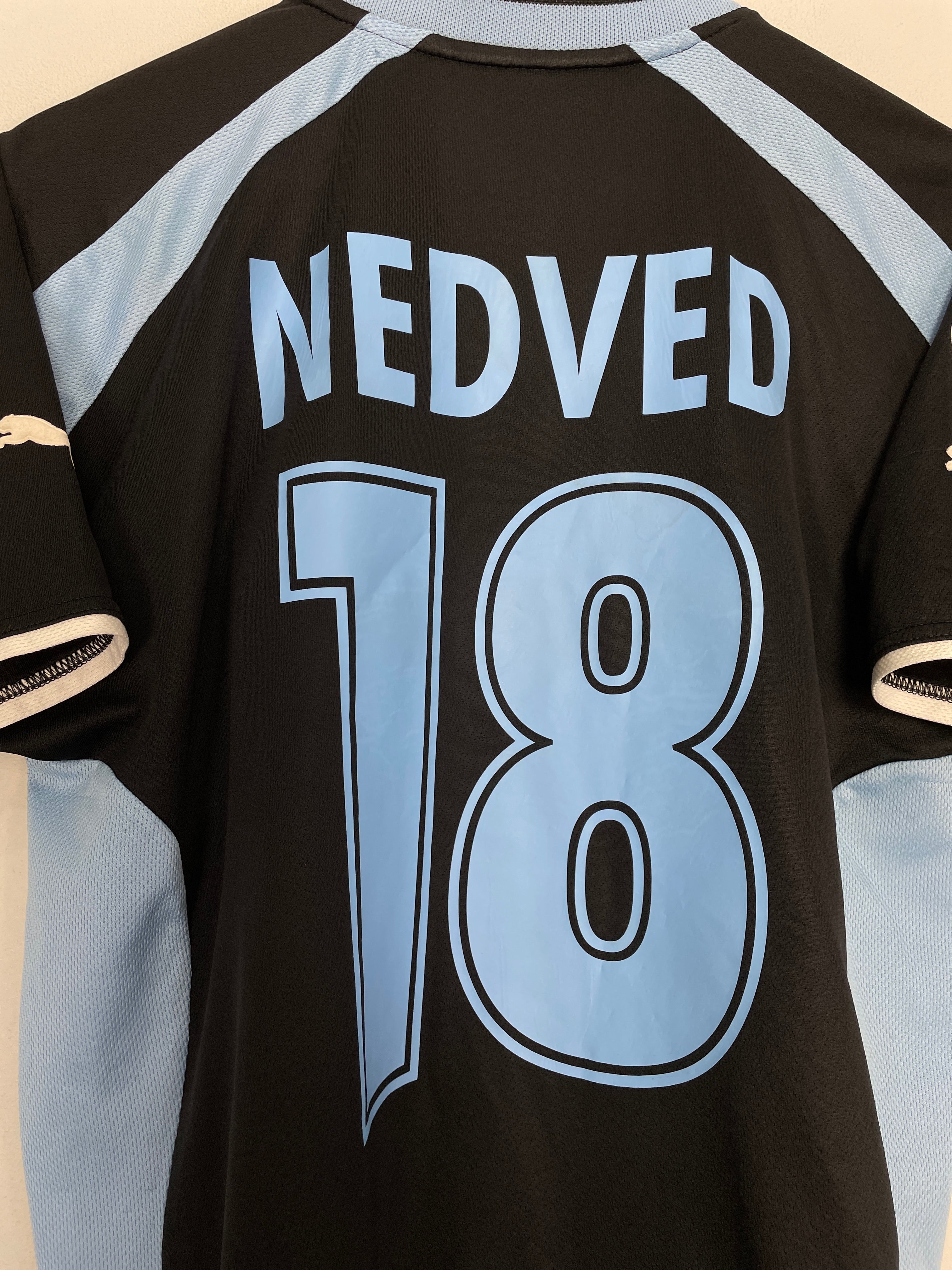 Shop 2000/01 LAZIO NEDVED #18 AWAY SHIRT (M) PUMA, classic football shirts, vintage football shirts & retro soccer jerseys at Cult Kits