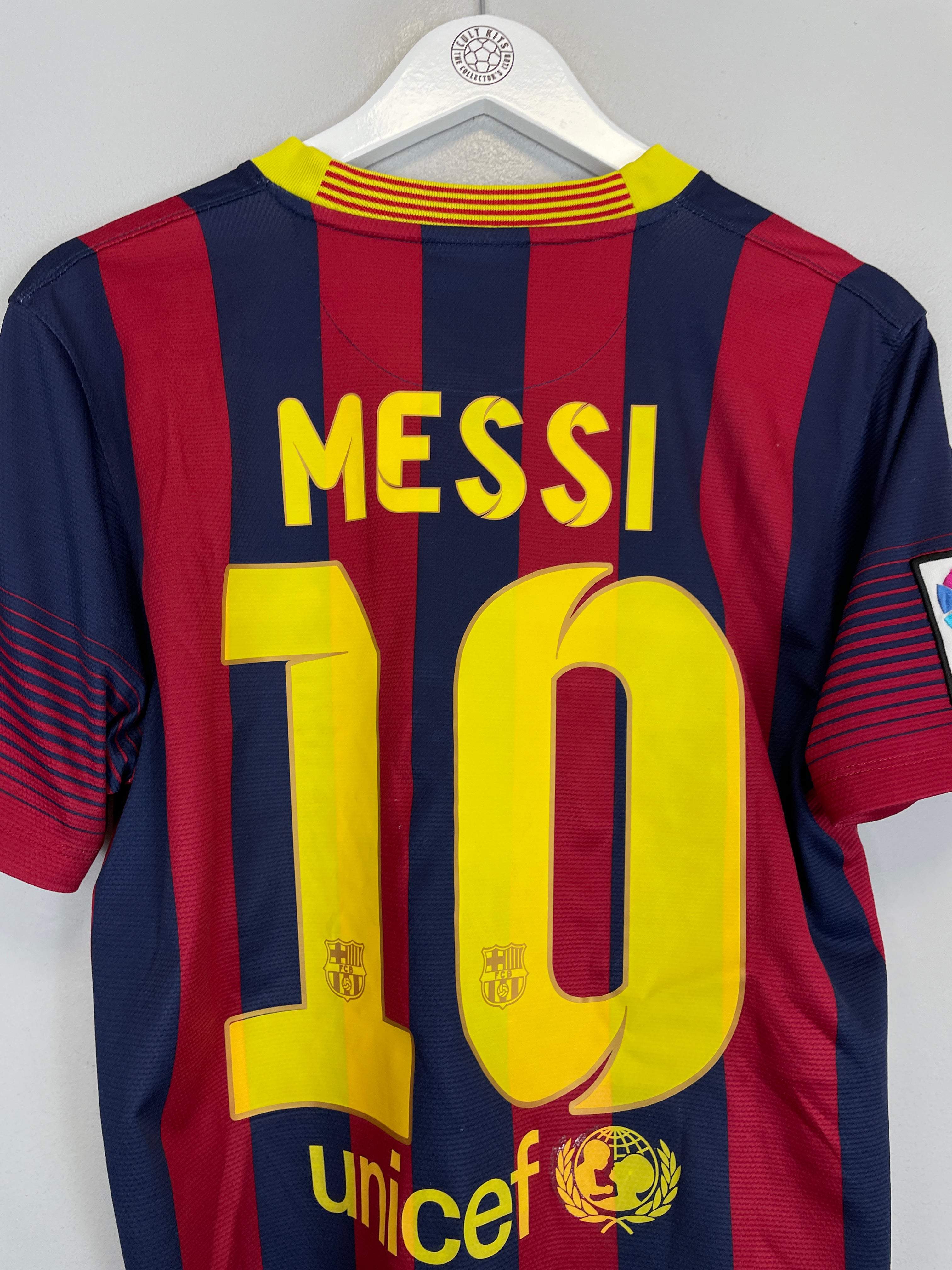 Shop 2013/14 BARCELONA MESSI #10 HOME SHIRT (S) NIKE, classic football shirts, vintage football shirts & retro soccer jerseys at Cult Kits