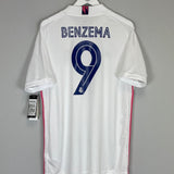 2020/21 REAL MADRID BENZEMA #9 *BNWT* HOME SHIRT (L) ADIDAS