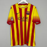 Shop 2013/15 BARCELONA MESSI #10 AWAY SHIRT (XL) NIKE, classic football shirts, vintage football shirts & retro soccer jerseys at Cult Kits