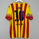 Shop 2013/15 BARCELONA MESSI #10 AWAY SHIRT (XL) NIKE, classic football shirts, vintage football shirts & retro soccer jerseys at Cult Kits