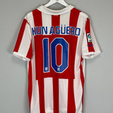 2010/12 ATLETICO MADRID KUN AGUERO #10 HOME SHIRT (L) NIKE