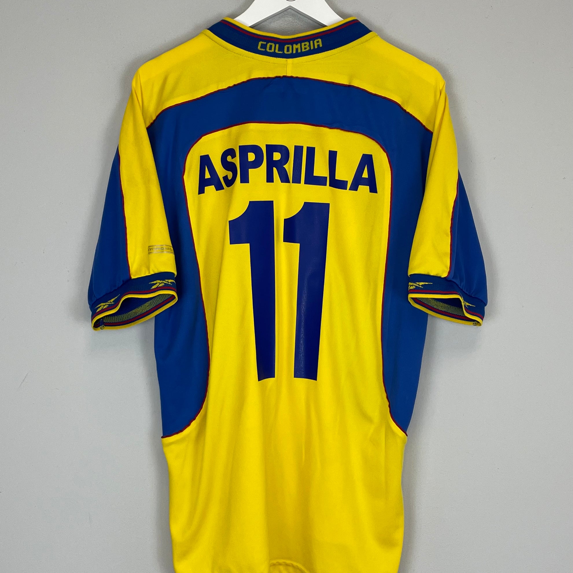 Shop 2001/03 COLOMBIA ASPRILLA #11 HOME SHIRT (L) REEBOK, classic football shirts, vintage football shirts & retro soccer jerseys at Cult Kits