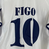 2000/01 REAL MADRID FIGO #10 HOME SHIRT (M) ADIDAS