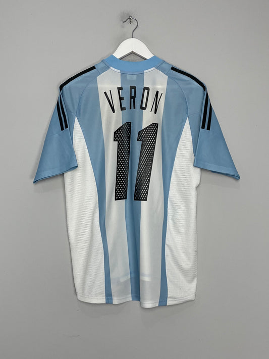 2002/04 ARGENTINA VERON #11 HOME SHIRT (M) ADIDAS