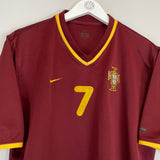 Shop 2000/02 PORTUGAL FIGO #7 HOME SHIRT (L) NIKE, classic football shirts, vintage football shirts & retro soccer jerseys at Cult Kits