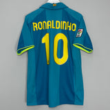 Shop 2007/08 BARCELONA RONALDINHO #10 AWAY SHIRT (M) NIKE, classic football shirts, vintage football shirts & retro soccer jerseys at Cult Kits