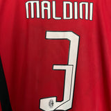 2007/08 AC MILAN MALDINI #3 HOME SHIRT (L) ADIDAS