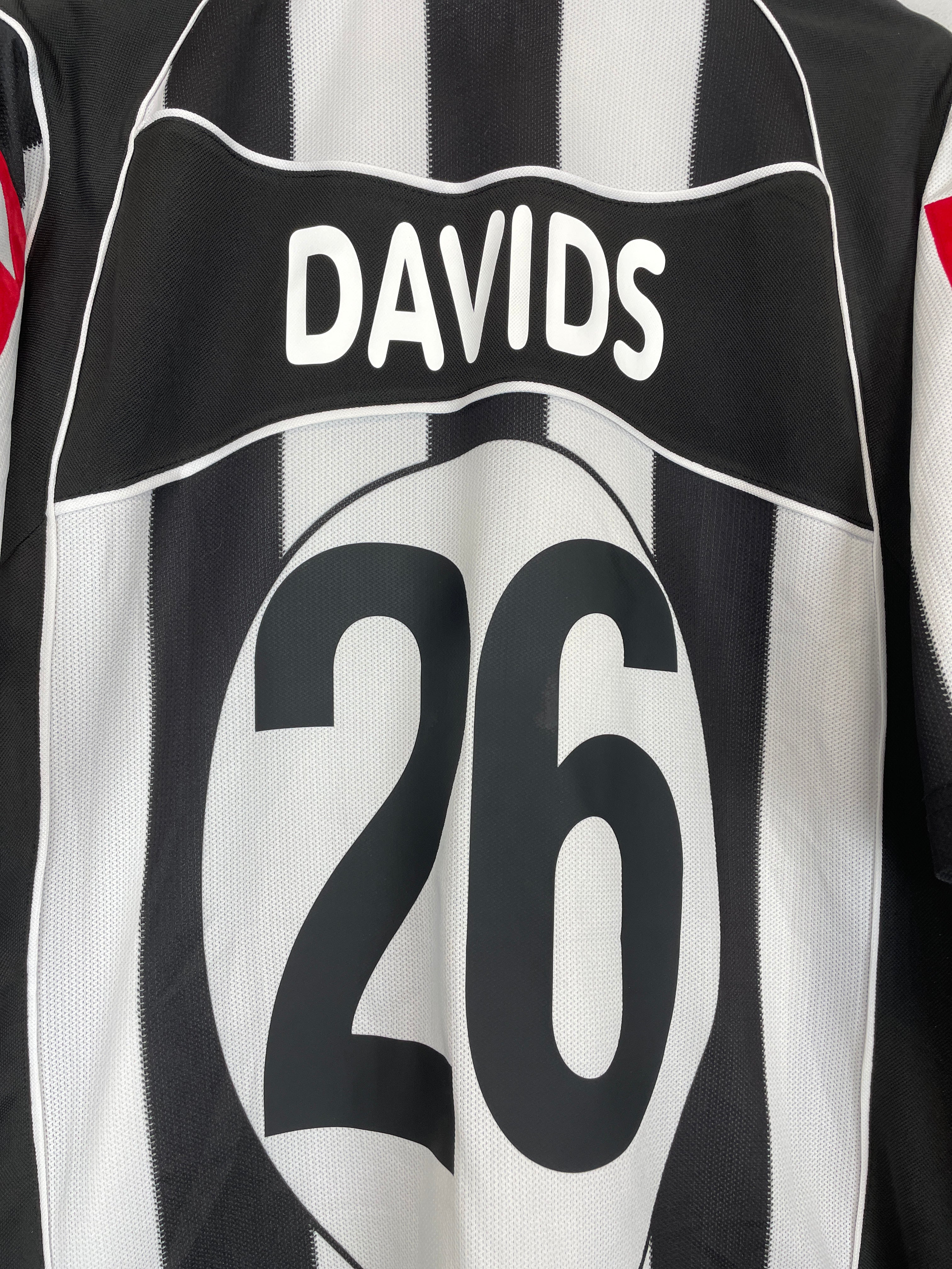 Shop 2002/03 JUVENTUS DAVIDS #26 HOME SHIRT (XXL) LOTTO, classic football shirts, vintage football shirts & retro soccer jerseys at Cult Kits