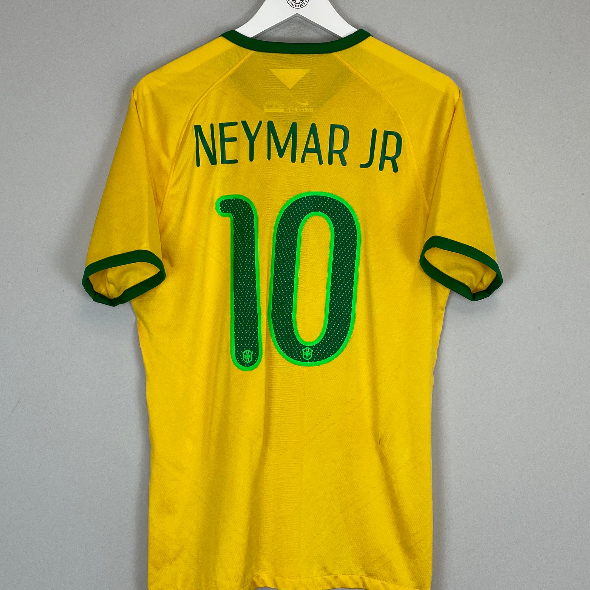 Shop 2014/15 BRAZIL NEYMAR JR #10 *PLAYER ISSUE* HOME SHIRT (L) NIKE, classic football shirts, vintage football shirts & retro soccer jerseys at Cult Kits