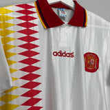 Shop 1994/96 SPAIN AWAY SHIRT (L) ADIDAS, classic football shirts, vintage football shirts & retro soccer jerseys at Cult Kits