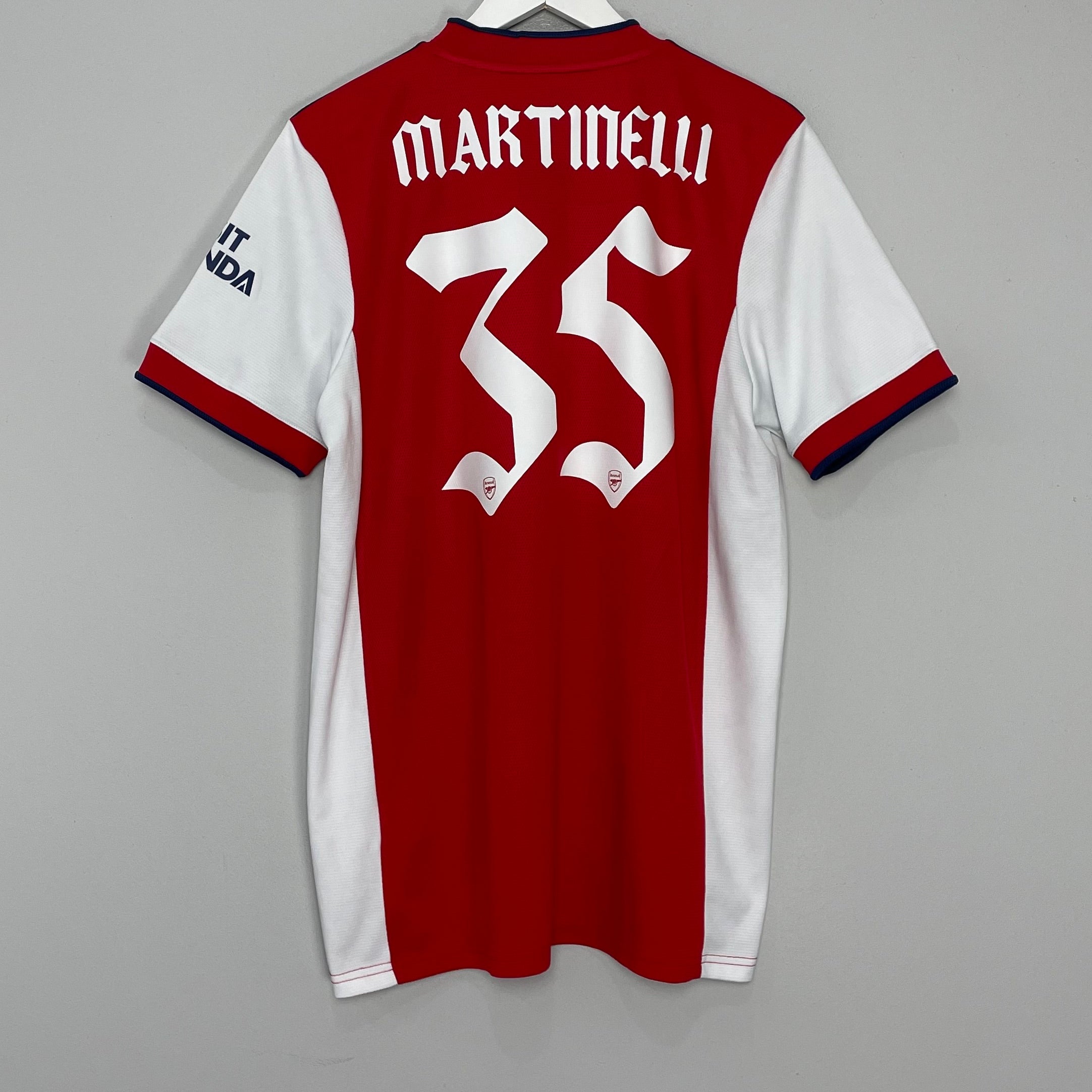 Shop 2021/22 ARSENAL MARTINELLI #35 HOME SHIRT (L) ADIDAS, classic football shirts, vintage football shirts & retro soccer jerseys at Cult Kits