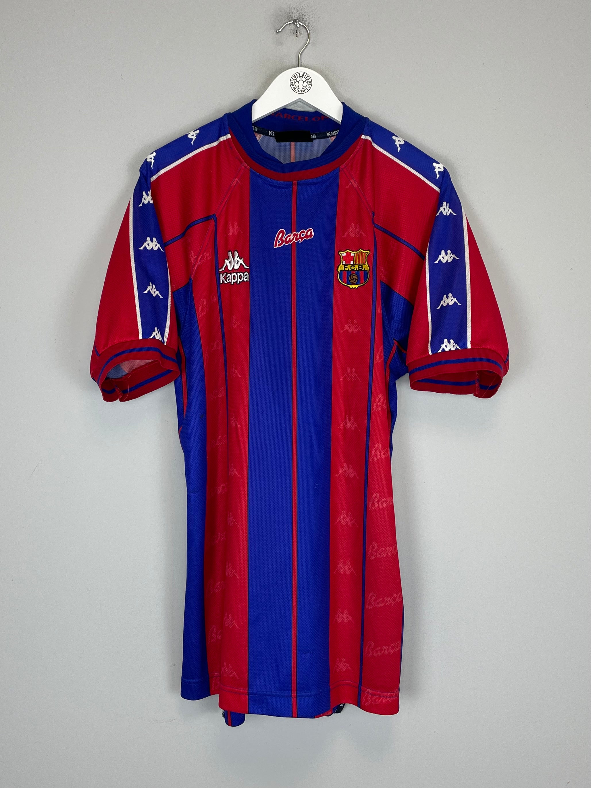 Shop 1997/98 BARCELONA RIVALDO #11 HOME SHIRT (L) KAPPA, classic football shirts, vintage football shirts & retro soccer jerseys at Cult Kits