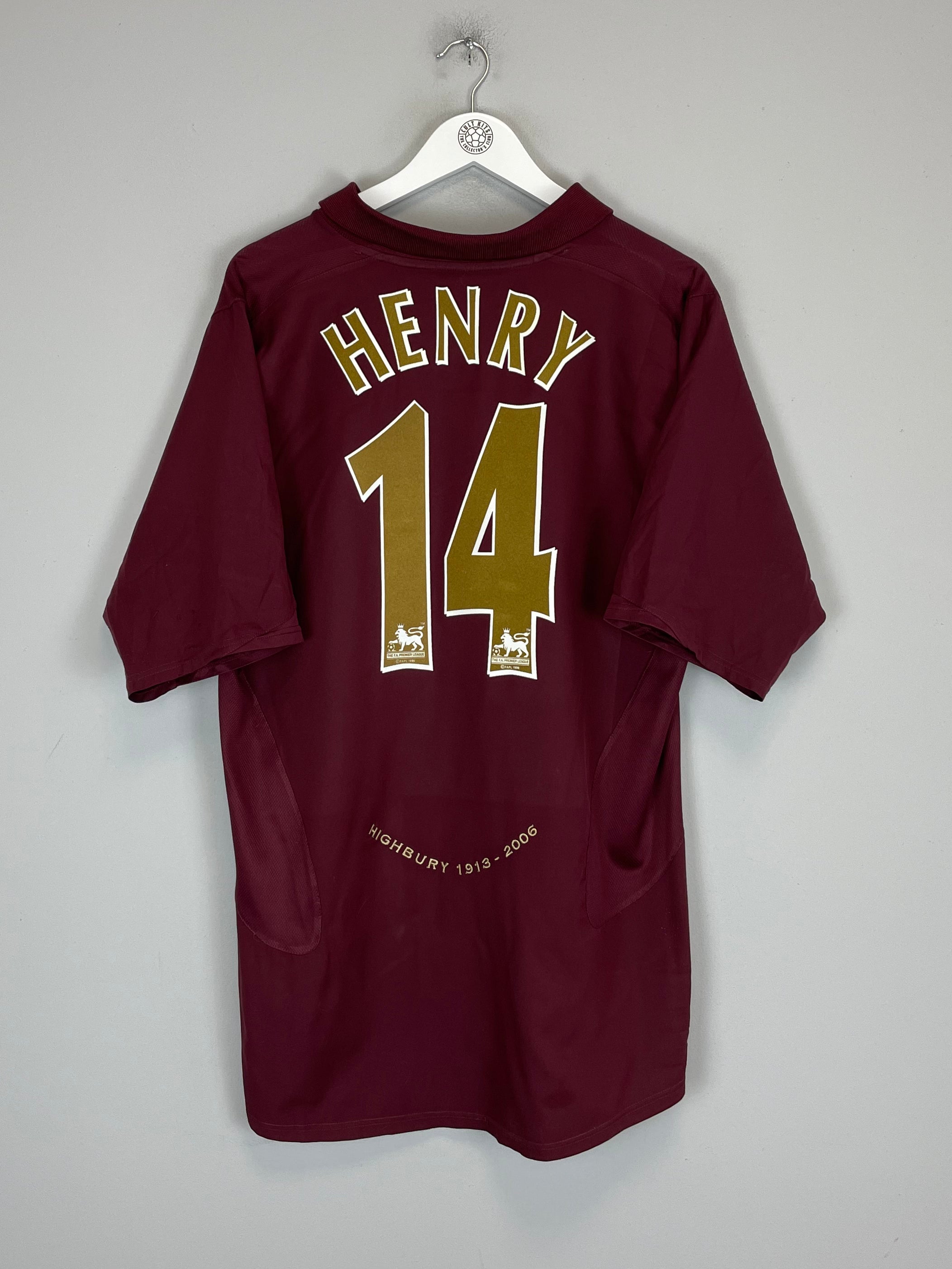 Shop 2005/06 ARSENAL HENRY #14 HOME SHIRT (XL) NIKE, classic football shirts, vintage football shirts & retro soccer jerseys at Cult Kits