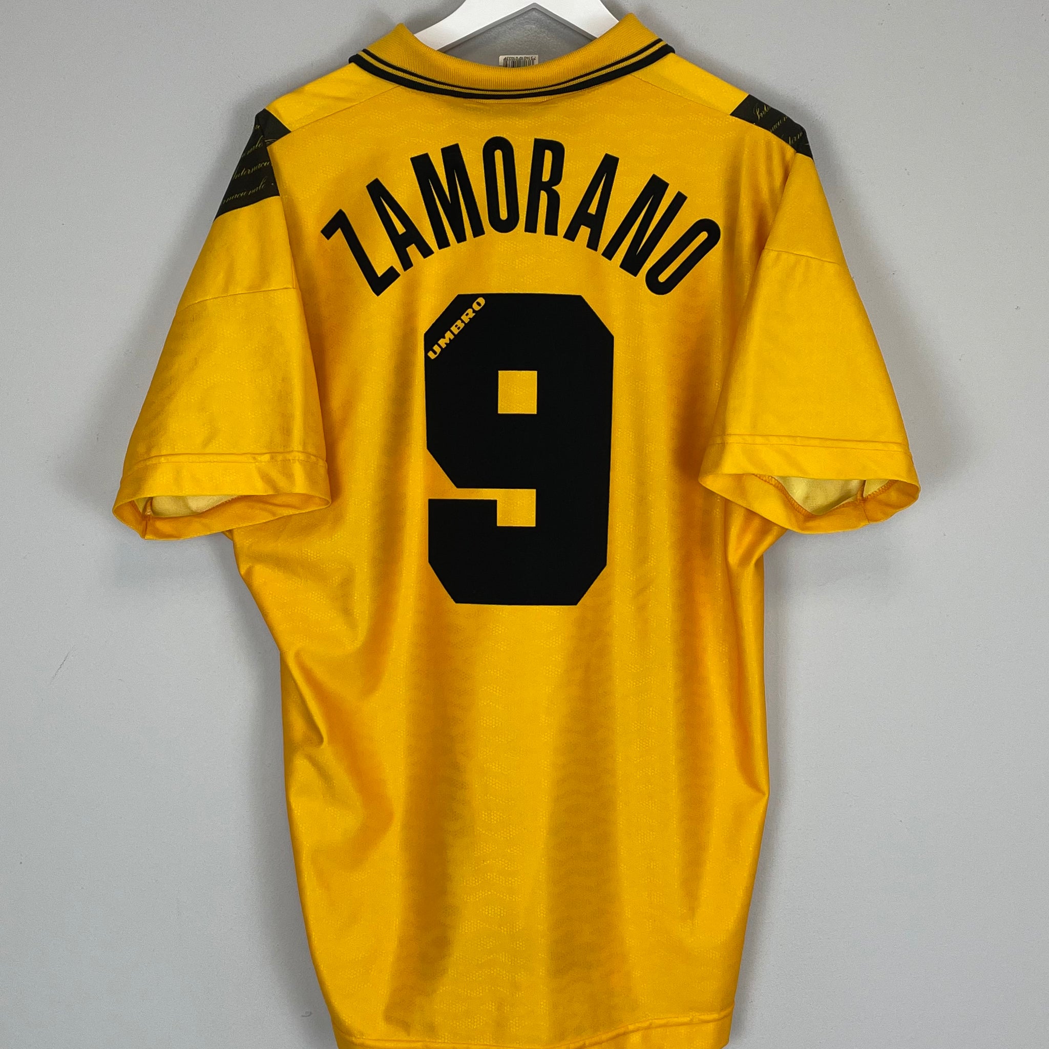 Shop 1996/97 INTER MILAN ZAMORANO #9 THIRD SHIRT (L) UMBRO, classic football shirts, vintage football shirts & retro soccer jerseys at Cult Kits