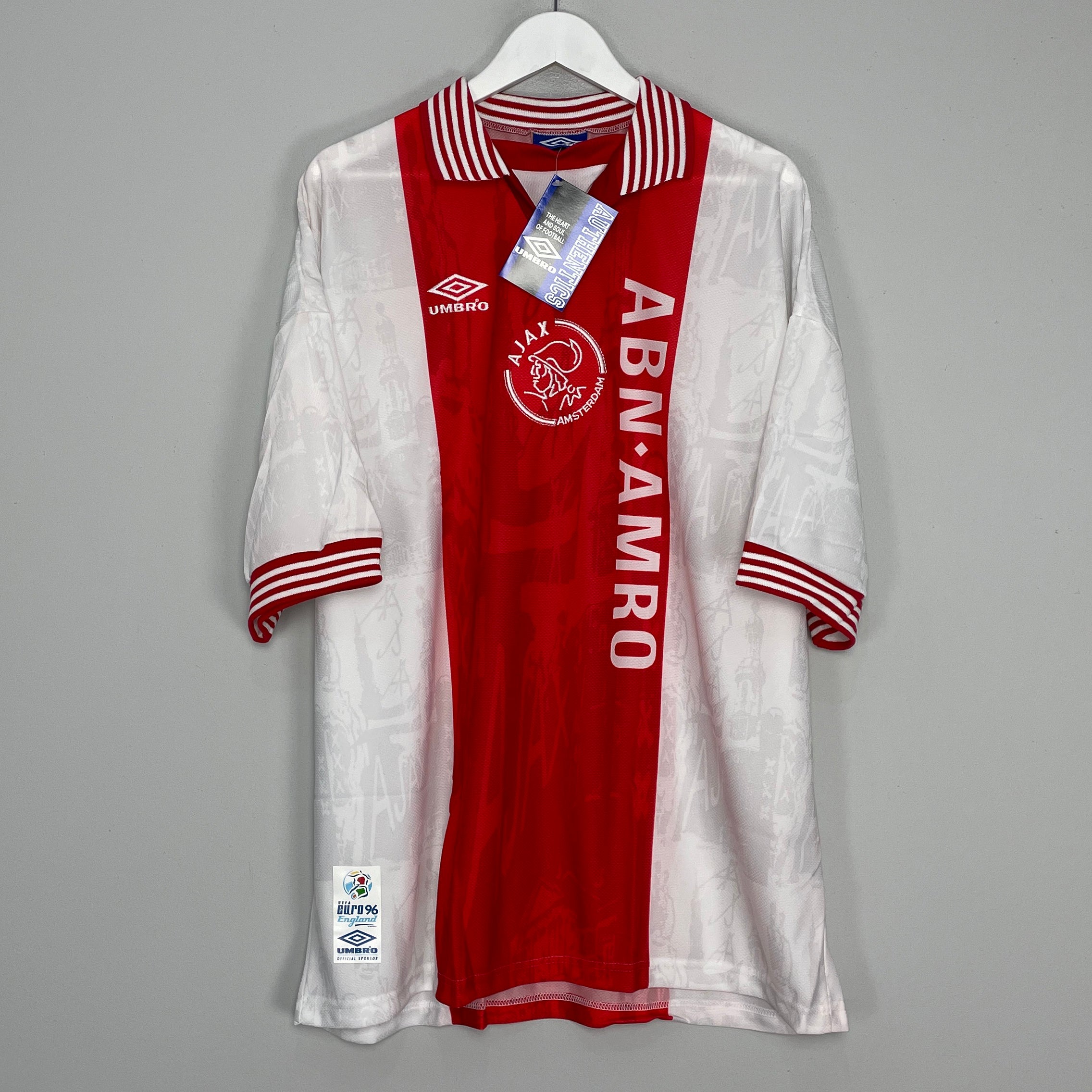 Shop 1996/97 AJAX *BNWT* HOME SHIRT (XXL) UMBRO, classic football shirts, vintage football shirts & retro soccer jerseys at Cult Kits