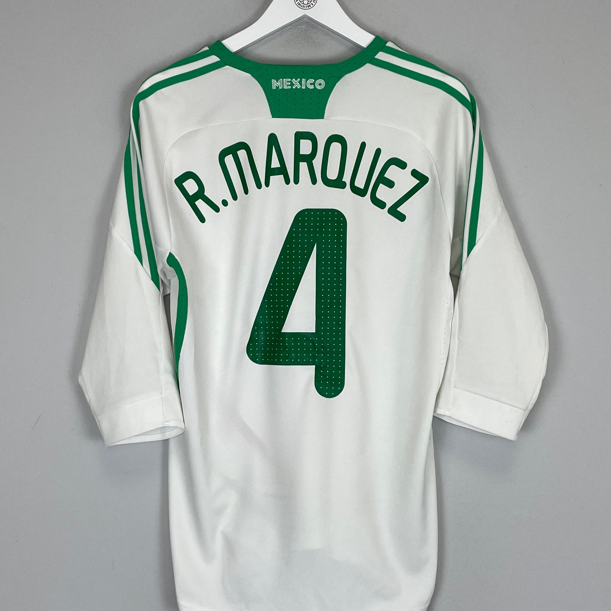 Shop 2008/09 MEXICO R.MARQUEZ #4 AWAY SHIRT (M) ADIDAS, classic football shirts, vintage football shirts & retro soccer jerseys at Cult Kits