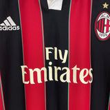 2012/13 AC MILAN BALOTELLI #45 L/S C/L HOME SHIRT (XL) ADIDAS