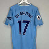 2017/18 MANCHESTER CITY DE BRUYNE #17 HOME SHIRT (M) NIKE