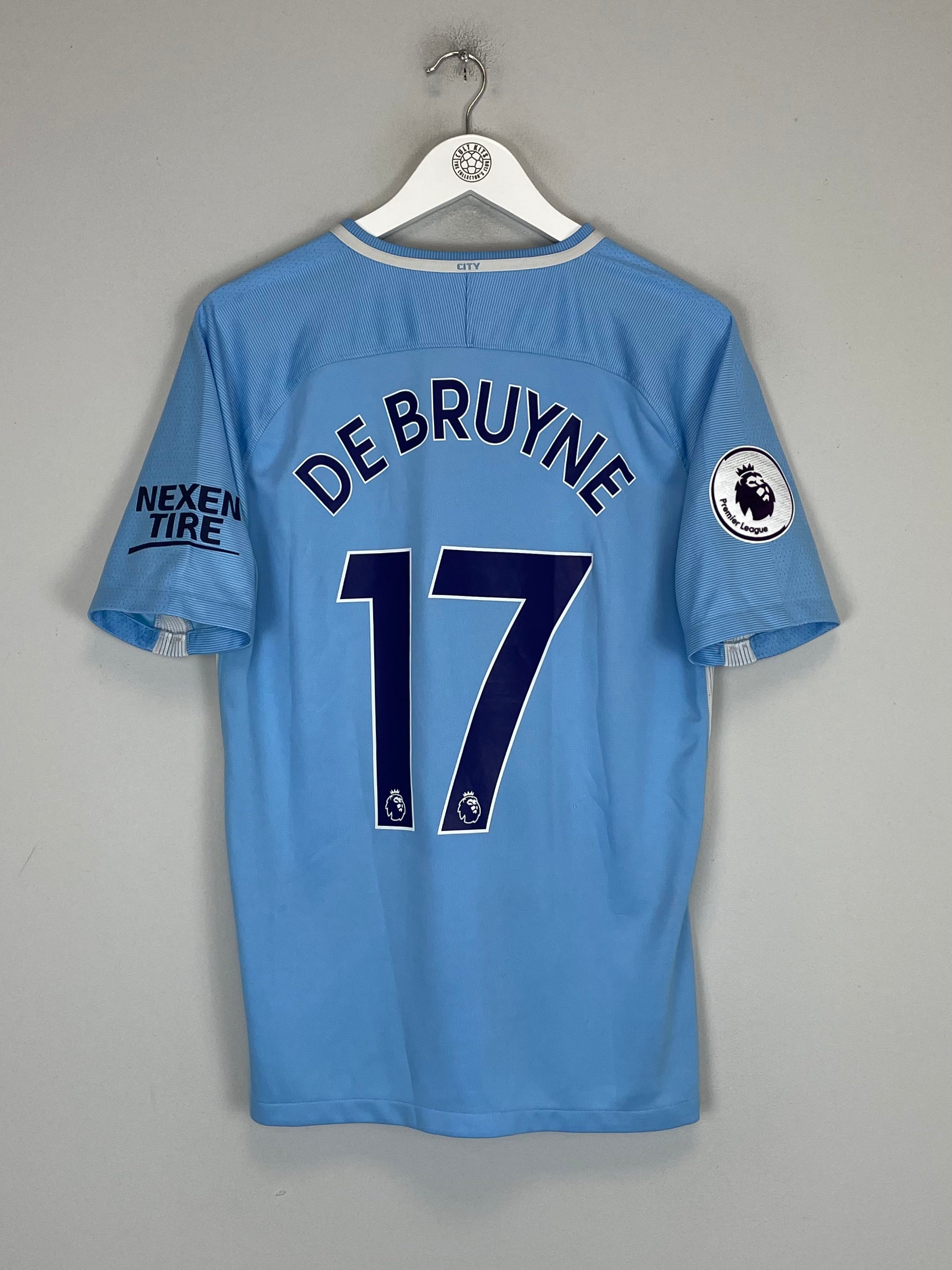 Shop 2017/18 MANCHESTER CITY DE BRUYNE #17 HOME SHIRT (M) NIKE, classic football shirts, vintage football shirts & retro soccer jerseys at Cult Kits
