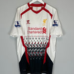 Shop 2013/14 LIVERPOOL GERRARD #8 AWAY SHIRT (XL) WARRIOR, classic football shirts, vintage football shirts & retro soccer jerseys at Cult Kits