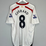 Shop 2013/14 LIVERPOOL GERRARD #8 AWAY SHIRT (XL) WARRIOR, classic football shirts, vintage football shirts & retro soccer jerseys at Cult Kits