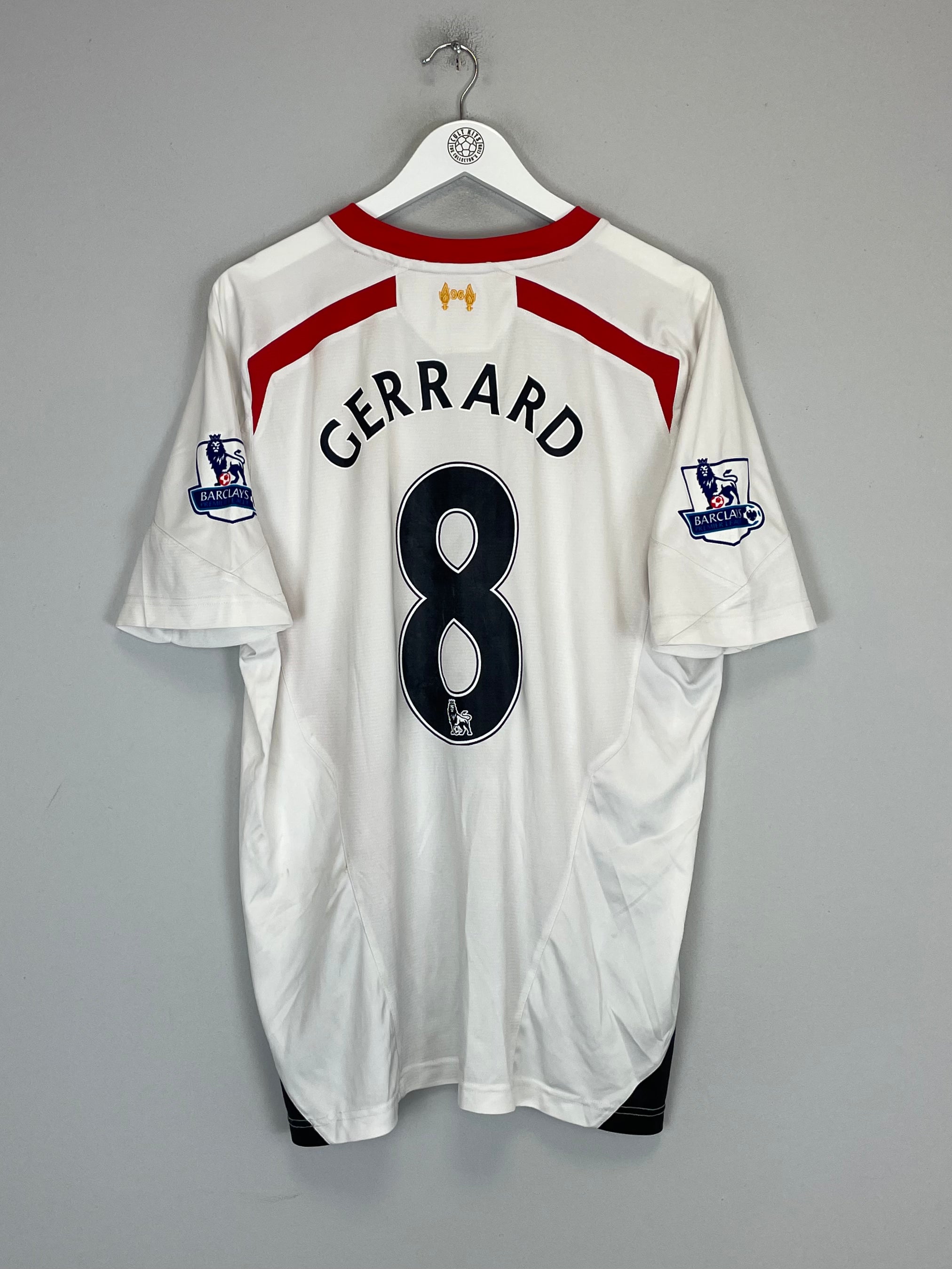 Shop 2013/14 LIVERPOOL GERRARD #8 AWAY SHIRT (XL) WARRIOR, classic football shirts, vintage football shirts & retro soccer jerseys at Cult Kits